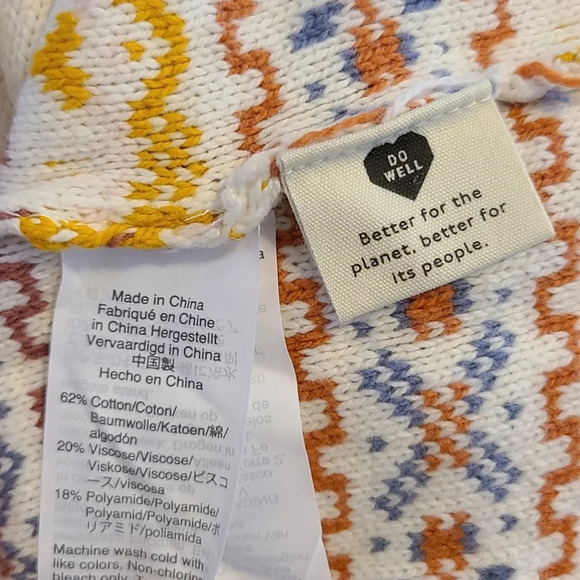 Madewell Fringe Jacquard Embroidered Sweater S - Picture 6 of 8